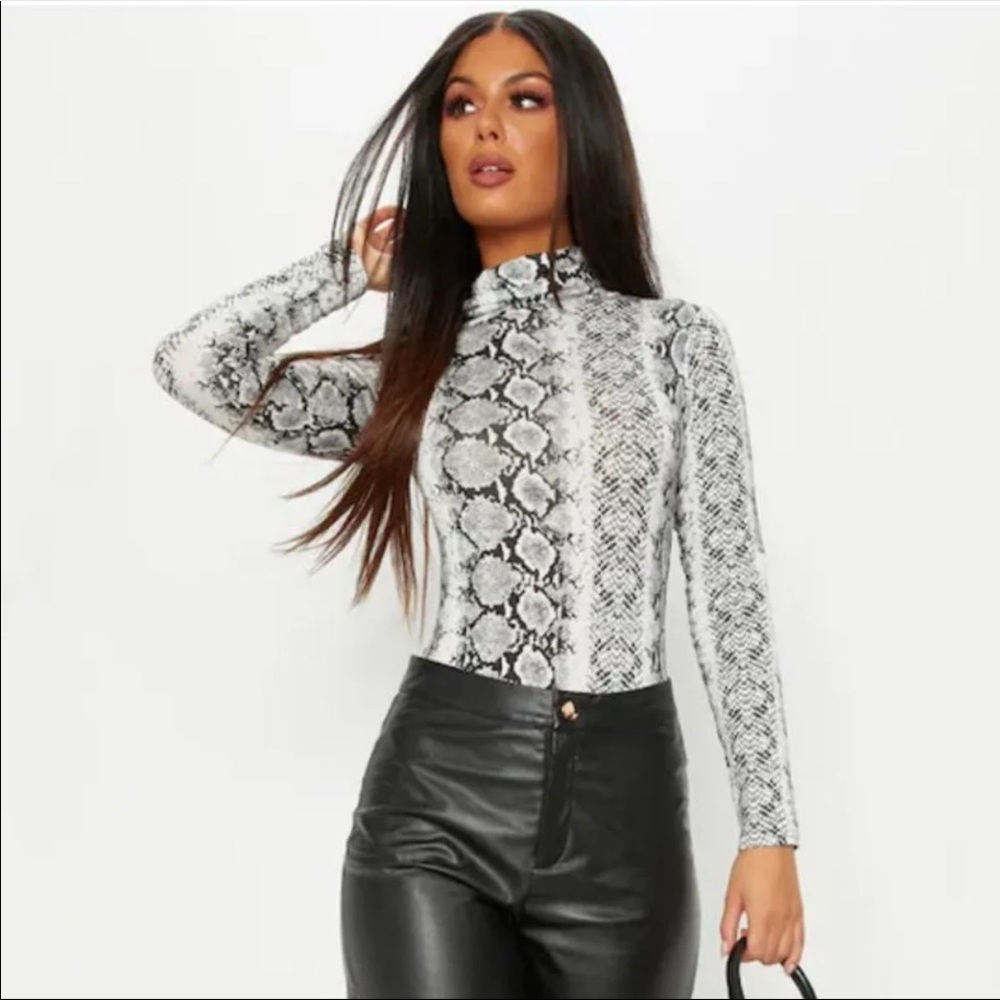 Gray Snake Skin Bodysuit